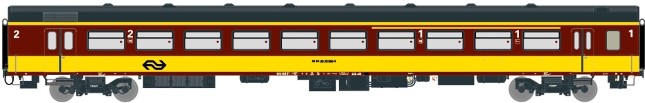 Exact-Train EX11171 - H0 - Personenwagen ICR Beneluxzug nach Belgien mit Figuren, NS, Ep. IV - Wagen 3